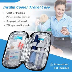 Sacs isothermes modernes et écologiques en aluminium pour canettes, pour patients diabétiques, avec fermeture éclair portable, usage médical - Product Image 5