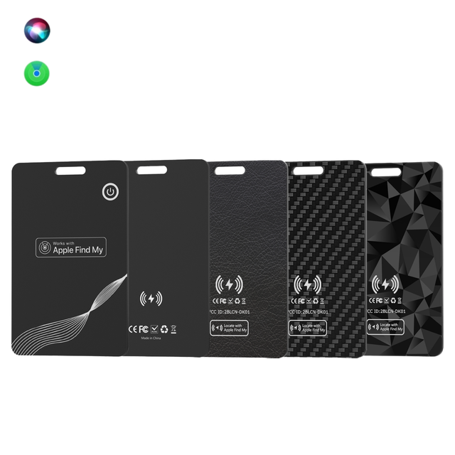 Universal No Distance Limit Global Positioning Rechargeable Dual System Item Locator Wallet Tracker Card for Apple and Android