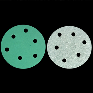 Disque abrasif floqué vert EnYing, diamètre 125 mm, dureté moyenne, épaisseur 1 mm, pour ponceuse orbitale, accessoire d'outil électrique - Product Image 3
