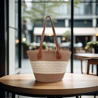 2025 été Style femmes à la main rayure paille tissé sac grande capacité épaule plage en plein air vacances sac