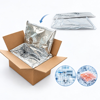 Doublure de boîte isolante en mousse compressible sous vide, mousse de polyuréthane flexible pour l'expédition de produits pharmaceutiques et d'aliments congelés