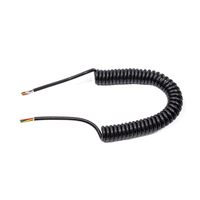 Cable Espiral para Remolque de Camión de Alta Calidad, 1-20A, Conductor de Cobre Libre de Oxígeno, PVC/PE/TPEE/F46, 450-750V, -40--+85, Cable Negro