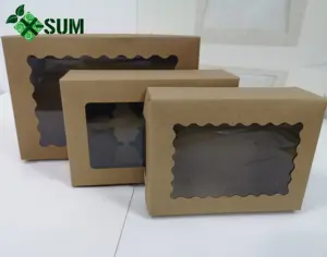 Custom Design Print Folding Paper Pastry Bread Donut Packaging Box