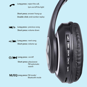 STN-28 Cat Ear Hoofdtelefoon Opvouwbare Kaart-Insteek Licht-Up Kids Draadloze Headset - Product Image 5