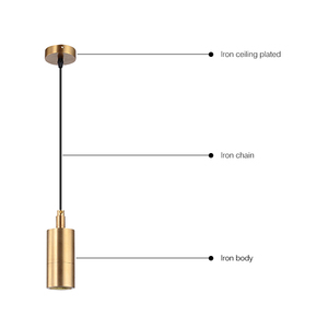 Estilo nórdico de una <span class=keywords><strong>sola</strong></span> cabeza de latón antiguo de techo de hierro lámparas <span class=keywords><strong>restaurante</strong></span> colgante de luz - Product Image 4