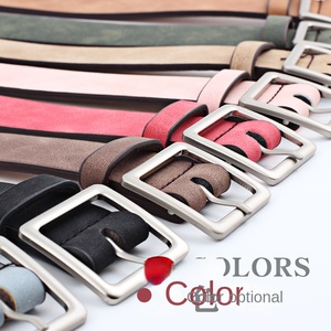 Ceinture de taille pour femme en cuir PU carré, style décontracté, tendance, minimaliste, rétro, polyvalente, avec boucle en alliage, Jessi 3.0cm - Product Image 3