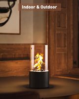 Cheminée de table au bioéthanol avec brûleur en PU, temps de combustion prolongé, foyer portable, petite cheminée pour l'intérieur et l'extérieur