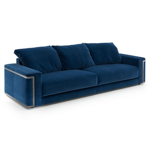 Home Bleu Design Moderne Canapé De Luxe Italien Canapés En Daim Velours Côtelé Deux Places Love Seat Canapé Tufté Velours Love Seat - Product Image 6