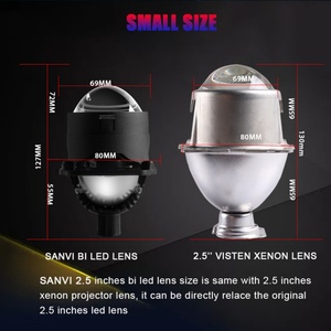 Customized <b>Led</b> Headlight in Auto Lighting System 2.5 Inch 4300k 5500k 40w S8 <b>Led</b> Headlight Bi <b>Led</b> <b>Projector</b> Lens for Car - Product Image 5