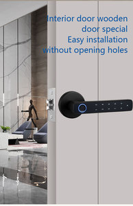 Tuya APP <b>Smart</b> <b>Lock</b> Fingerprint Cerradura Inteligente Digital Wifi Keyless Handle Door <b>Lock</b> - Product Image 2