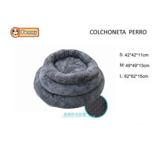Cuccia per cani Yommy grigia, morbida e in peluche, con fondo antiscivolo, taglie S, M, L per cani - Product Image 3