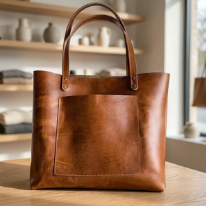 Sac à main en cuir véritable pour femme de haute qualité, deux poignées, fermeture à glissière, grande capacité, bandoulière, Saint-Valentin - Product Image 1
