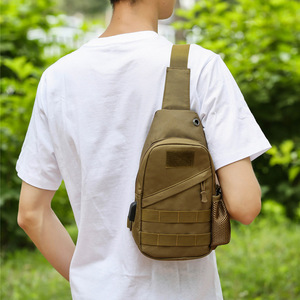 Masawei Tactical Chest Bag Multifunctional Crossbody Shoulder Bag With Mesh Pocket For Outdoor Sports Men's <b>Backpack</b> - Product Image 4