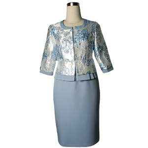 Robe crayon grande taille Afrique Kenya avec manteau imitation fourrure - Product Image 2