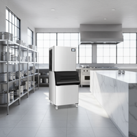 Machine à glace granulaire commerciale de 120 kg avec compresseur, moteur, pompe à eau et PLC pour une utilisation facile dans le traitement des aliments et des boissons