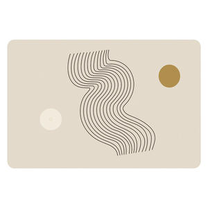 Alfombra de baño minimalista con patrón de ondas rectangulares, absorbente, antideslizante, para entrada de baño, alfombra de suelo de secado rápido - Product Image 4