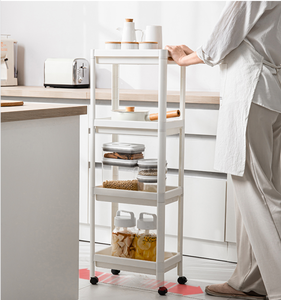 어린이 장난감 스토리지 랙 아이 선반 바퀴 가구 플라스틱 선반 주방 주최자 스토리지 홀더 및 랙 - Product Image 1