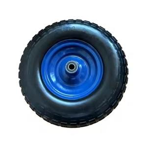 Roues pivotantes anti-crevaison en mousse de polyuréthane PU 13 \ "x4.00-6 pour chariot de jardin utilitaire, remorque, chariot - Product Image 4