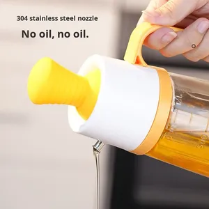 Wholesale Oil <b>Brush</b> <b>Bottle</b> with Integrated Pourer High Temperature Resistant Glass 250mL Capacity Modern Design Seasoning - Product Image 5
