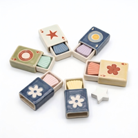 Diffuseur d'huiles essentielles en céramique, ensemble rectangulaire avec pierres de lave, décoration parfumée pour la maison