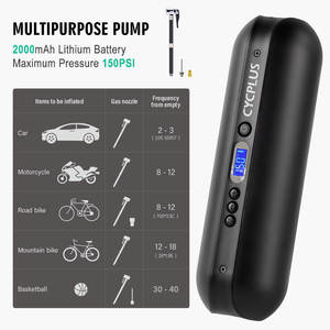 Bomba de Bicicleta Eléctrica Inalámbrica Portátil <span class=keywords><strong>CYCPLUS</strong></span> 2083 con Pantalla Digital, Máx. 150 psi, Accesorios para Bicicleta, Bomba Inteligente para Balones y Automóviles - Product Image 3
