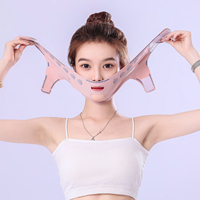 Double Bandeau Amincissant pour Visage, Écologique et Respirant, Masque Anti Double-Minton V pour Beauté Faciale