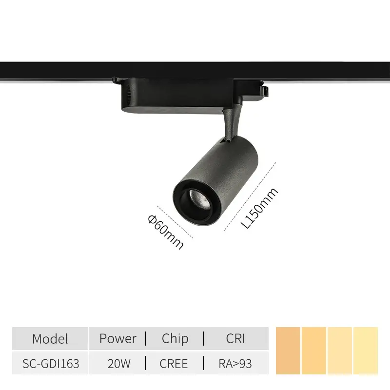 SCON ไฟส่องเฉพาะจุดแบบปรับได้ Led,สปอตไลท์ผิวป้องกันแสงสะท้อนสำหรับโชว์รูมเสื้อผ้าห้องนั่งเล่นไฟสปอตไลท์สำหรับติดในอาคาร20W