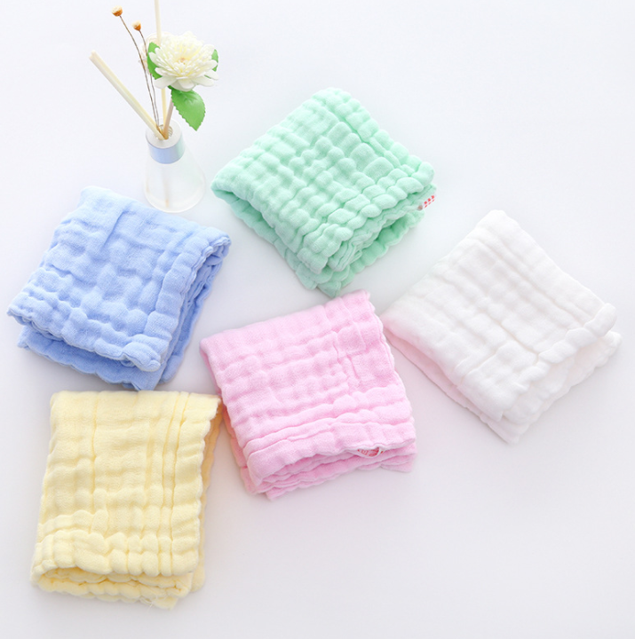 Новый дизайн, однотонный детский хлопковый винтажный муслиновый носовой платок