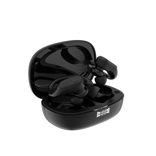 Best Selling Wireless Earbuds with Earhook Waterproof HD Audio BT 5.4 TWS for Gaming Calling Digital Display Low Latency Type-C