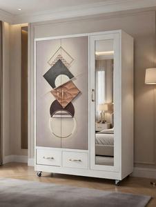 Armoire en acier pour la maison, armoire métallique pour vêtements, placard de rangement avec grand espace de rangement et <span class=keywords><strong>roulettes</strong></span> - Product Image 6