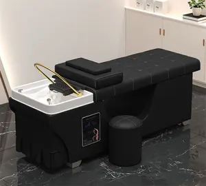 Fauteuil de Massage professionnel moderne pour le lavage des cheveux, lit de shampoing Spa tête de thérapie par l'eau lit de shampoing avec vapeur