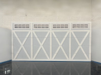 Porte de Garage en Acier de Luxe Moderne à Vue Complète, Couleur Applique Automatique
