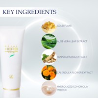 Nettoyant Moussant Visage Royal Herb aux Flocons d'Or pour Femme – Soin du Visage Japonais en Gros – Fournitures de Soins du Visage