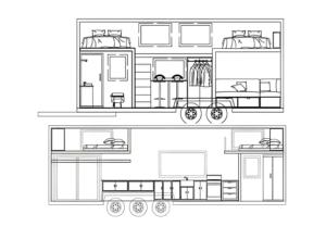 Moderna <span class=keywords><strong>Casa</strong></span> Pequeña Prefabricada y Portátil sobre Ruedas Ecológica e Integrada Remolque Personalizado para Camping o Motel - Product Image 5