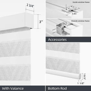 Tende <span class=keywords><strong>a</strong></span> <span class=keywords><strong>Rullo</strong></span> Zebra ZSTARR <span class=keywords><strong>a</strong></span> Doppio Strato in Tessuto Grigio Chiaro <span class=keywords><strong>a</strong></span> Righe, Senza Fili, Sicure per Bambini e Animali Domestici - Product Image 4
