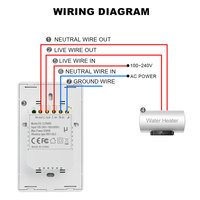 Interruptor de Calentador de Agua Inteligente OCY WIFI con Panel de Control de Pared, Cristal 2.5D con Sensación Táctil, Compatible con Tuya APP, 3500W Estándar