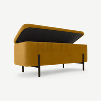 Meubles de maison, tabouret rectangulaire, repose-pieds, long tabouret ottoman, boîte de rangement pour chaussures, ottoman, tabouret de rangement pour chambre à coucher