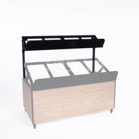 Gondole de supermarché 1220*660*510 mm, visibilité optimale, présentoir d'extension pour fruits et légumes, matériau métallique, solution de vente au détail