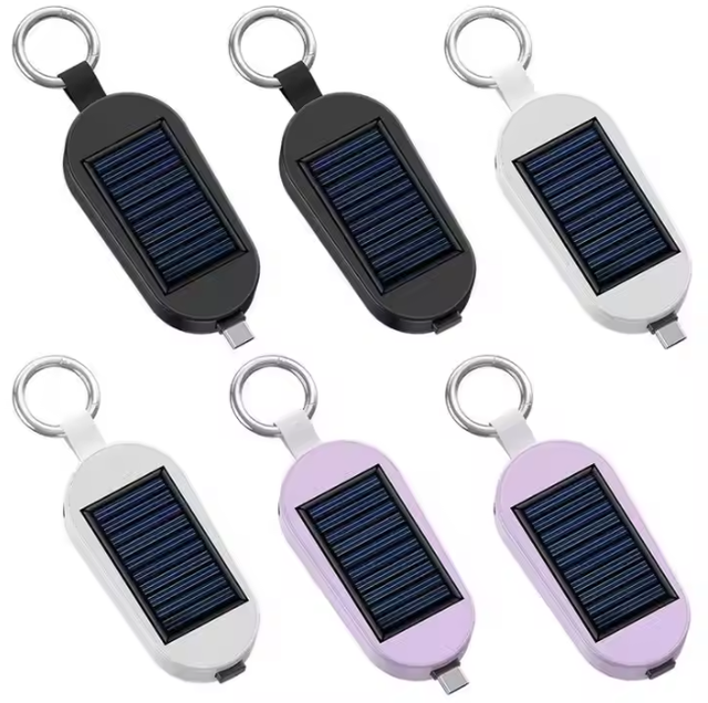 2026 Best Seller Mini Portable Smart Solar Power Bank Charger 3000mAh Keychain Wireless Mobile Accessory Japan New Promotion