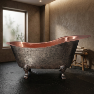 Hammered Copper Clawfoot <b>Bathtub</b> Freestanding Oval Luxury <b>Bathtub</b> CH-799 Antique Finish for Home & Hotel Use-Indian Home Crafts - Product Image 1