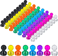 Magnet Peniti Akrilik Warna-warni, Peniti Magnetik Kuat untuk Papan Tulis & Kulkas