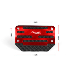 Pédale de sport en alliage d'aluminium, plaquette d'accélérateur de frein rouge 109x84mm pour voitures à transmission automatique - Product Image 1