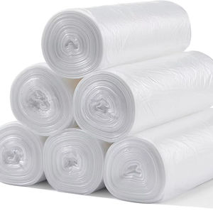 Bolsa de basura desechable transparente de 65 galones de alta calidad HDPE LDPE tamaño personalizable para exposición excelente embalaje bajo MOQ - Product Image 1