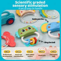 Lot de 10 hochets en plastique à motifs de dessins animés, sonnettes à main, jouets d'éveil pour bébés