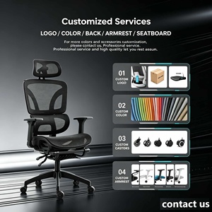 Sedia da Ufficio Ergonomica in Rete con Schienale Alto, Poggiatesta Regolabile e Rotazione a 360° per Casa e Ufficio - Product Image 6