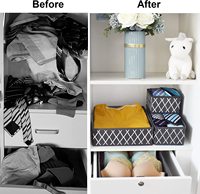 Meilleures ventes ensemble de 6 articles ménagers pliables pour sous-vêtements, garde-robe, organisateurs de vêtements et organisateurs de placard boîtes de rangement