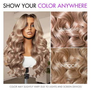Parrucche all'ingrosso 13x4 HD in <span class=keywords><strong>capelli</strong></span> umani vergini ondulati colore <span class=keywords><strong>biondo</strong></span> <span class=keywords><strong>cenere</strong></span> per donna - Product Image 3