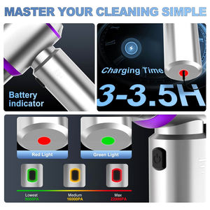 Aspirateur portable sans fil Accessoires à main sans fil et aspirateur soufflant 18000Pa Nettoyage Mini aspirateur à main pour voiture - Product Image 3