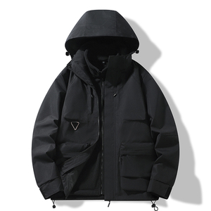 Customized logo Winter new outdoor three-in-one <b>jacket</b> couples windproof and waterproof group plus <b>velvet</b> liner coat popular - Product Image 2