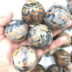 Venta al por Mayor de Esferas de Ágata Dendrítica Natural Kinggems, Talladas y Pulimentadas, para Feng Shui, Reiki y Sanación Ambiental - Product Image 1